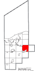 Map of Lorain County Ohio Highlighting Eaton Township